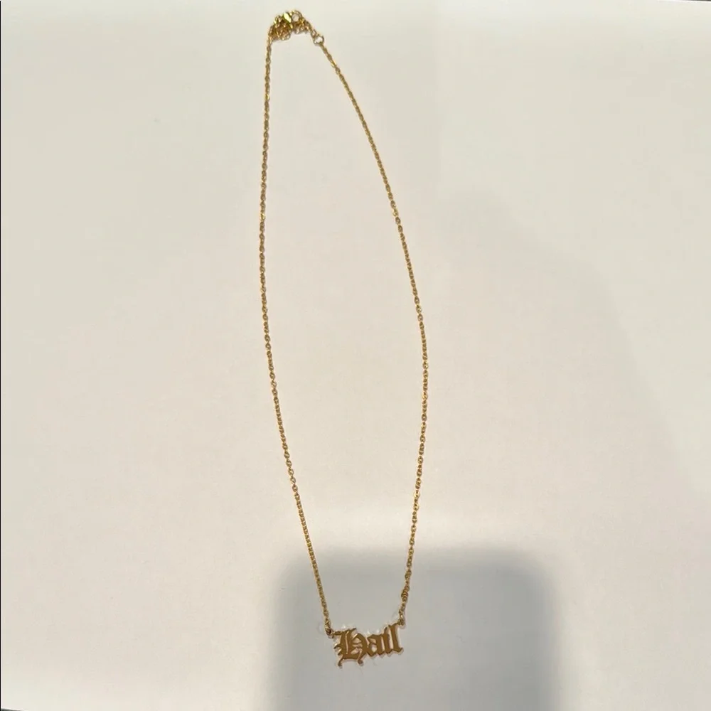 Hail' Pendant Necklace university of Michigan